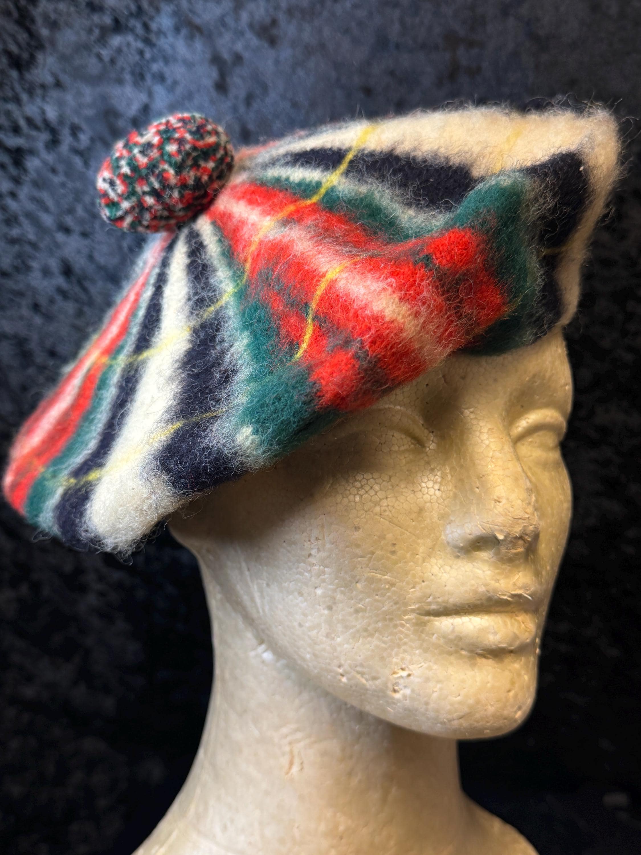 Tartan Pom Pom Hat - Etsy display picture 1
