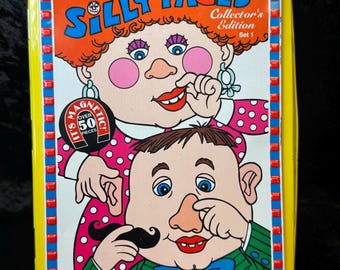 Retro Magnetic Silly Faces Tin Game, Collector's Edition Set 1, Travel Toy