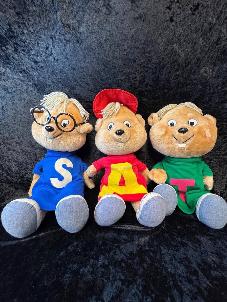 Vintage Talking Chipmunk Plush Set: Alvin, Simon, Theodore - Etsy