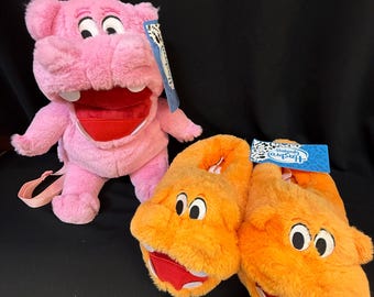Plush Hippo Backpack & Slippers Set | Kids Faux Fur Costume