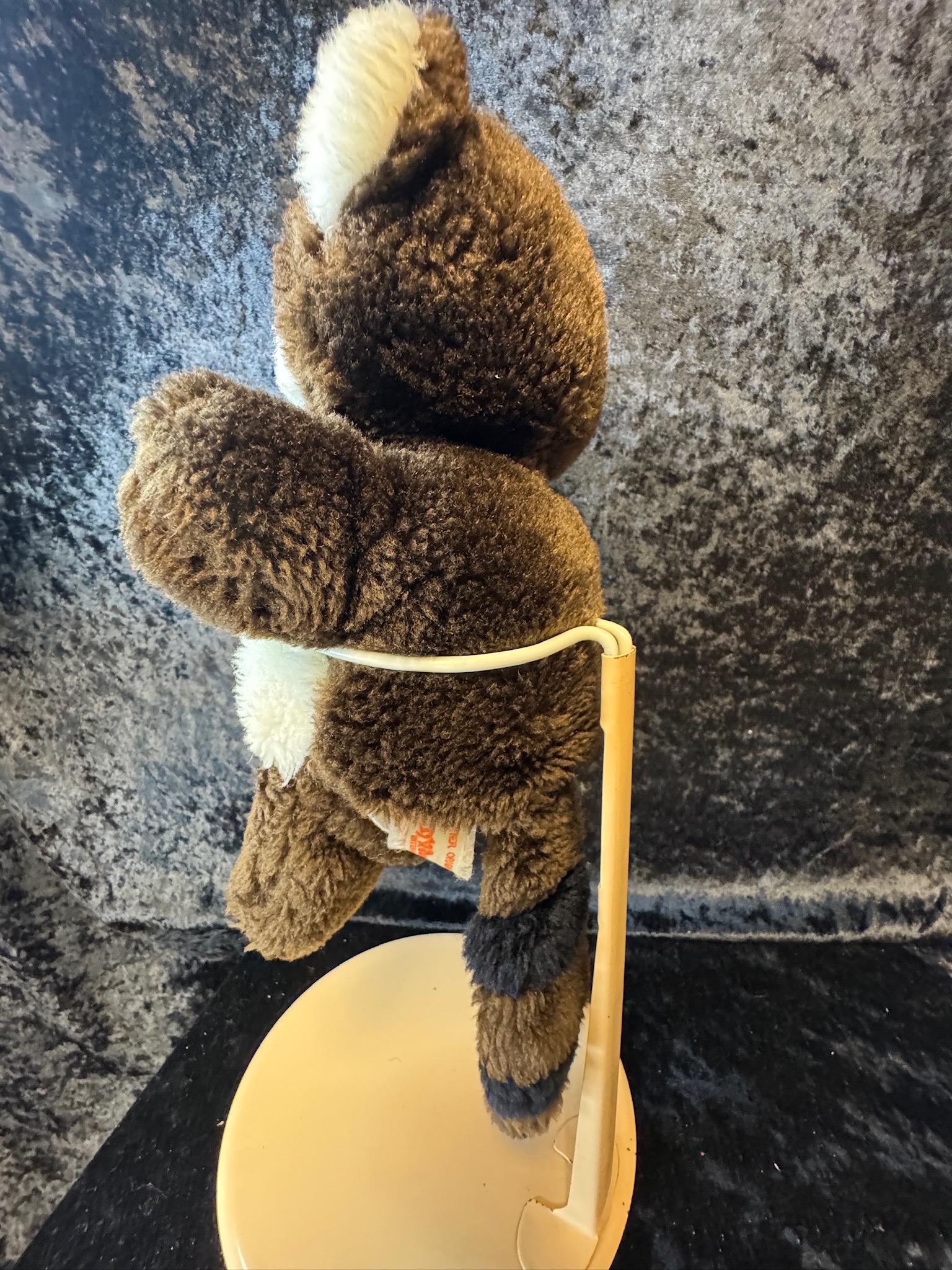 Vintage 1978 Anya Plush Bear | Two-tone Panda Stuffed Animal