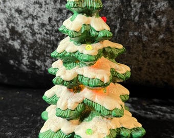 Large Vintage Ceramic Light up Christmas Tree - 19" Tall - Sparkly ...