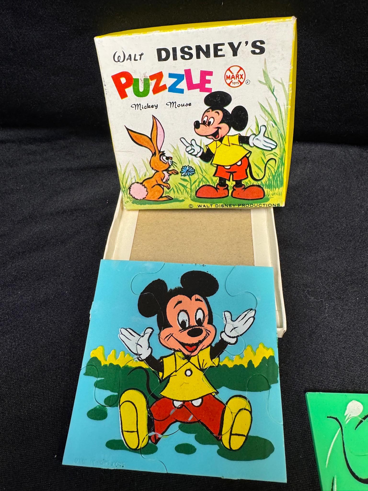 Vintage 1940s Disney Wooden Puzzle Set | Marx Toys Mickey Mouse