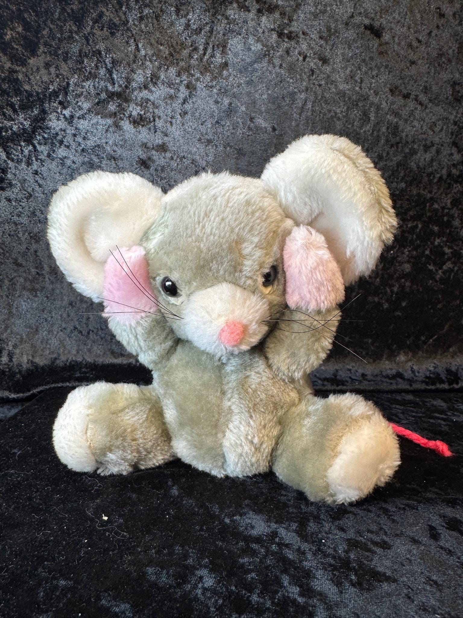 Vintage Russ Berrie Mouse Plush | 1970s Luv Pets Mischief Stuffed