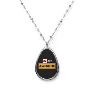 27 and Awesome necklace - 27th birthday gift for her