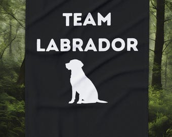 Team Labrador Fleece Blanket, Dog Lover Gift