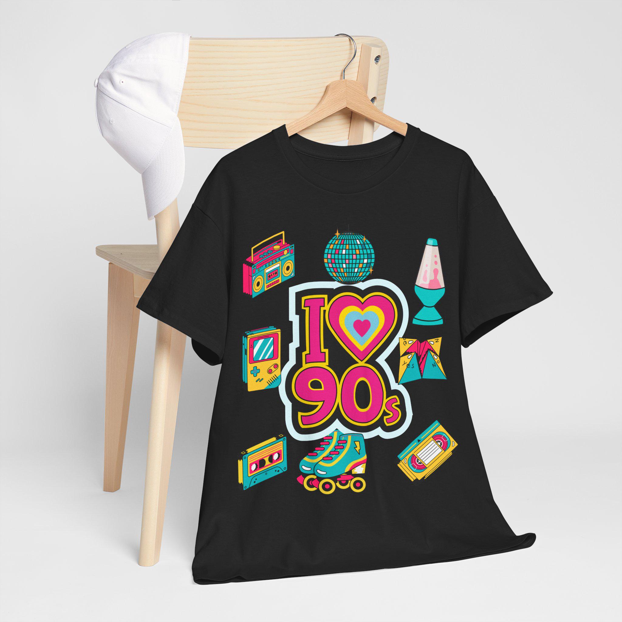 I Love 90s T-shirt, Retro Vintage Style Cotton Tee - Etsy