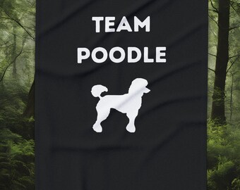 Manta de lã Team Poodle, aconchegante para amantes de cães.