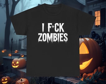 Funny Zombie Halloween T-Shirt | I F*ck Zombies Graphic Tee