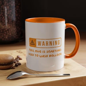 Warning this mug is sometimes used to wash bollocks, funny gift, funny mugs, mug, coffee cup, funny gifts, gift for her, birthday gift