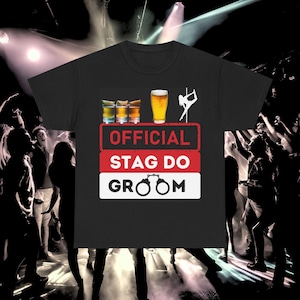 Official Stag Do Groom T-shirt. Stag do gift for him. T shirt for groom. Bachelor party. Husband to be