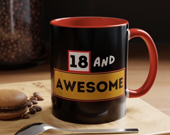 18 and Awesome-mok: 18e verjaardagscadeau voor haar, voor hem