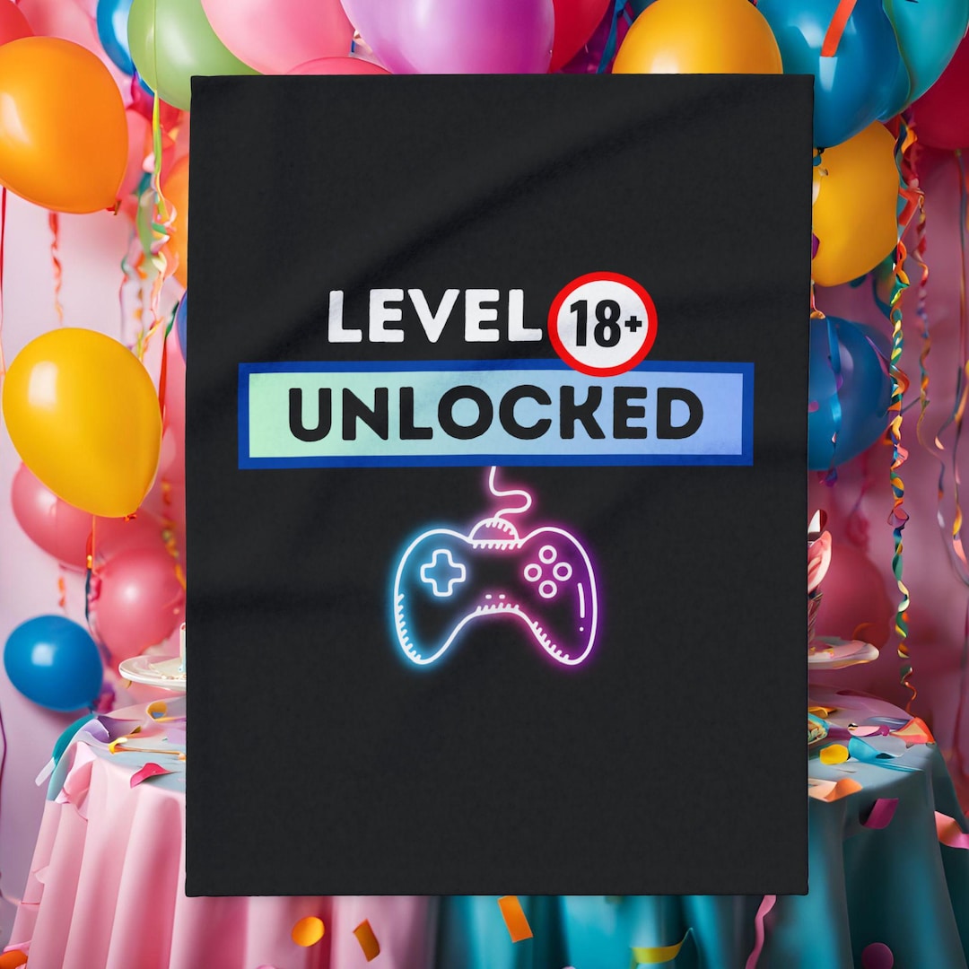 Level 18 Unlocked Blanket, Gamer Birthday Gift - Etsy