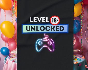 Level 18 Unlocked Blanket, Gamer Birthday Gift - Etsy