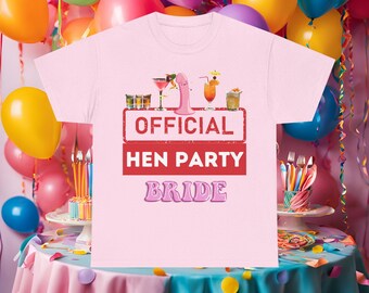 Official Hen Party Bride T-Shirt, Bachelorette Gift