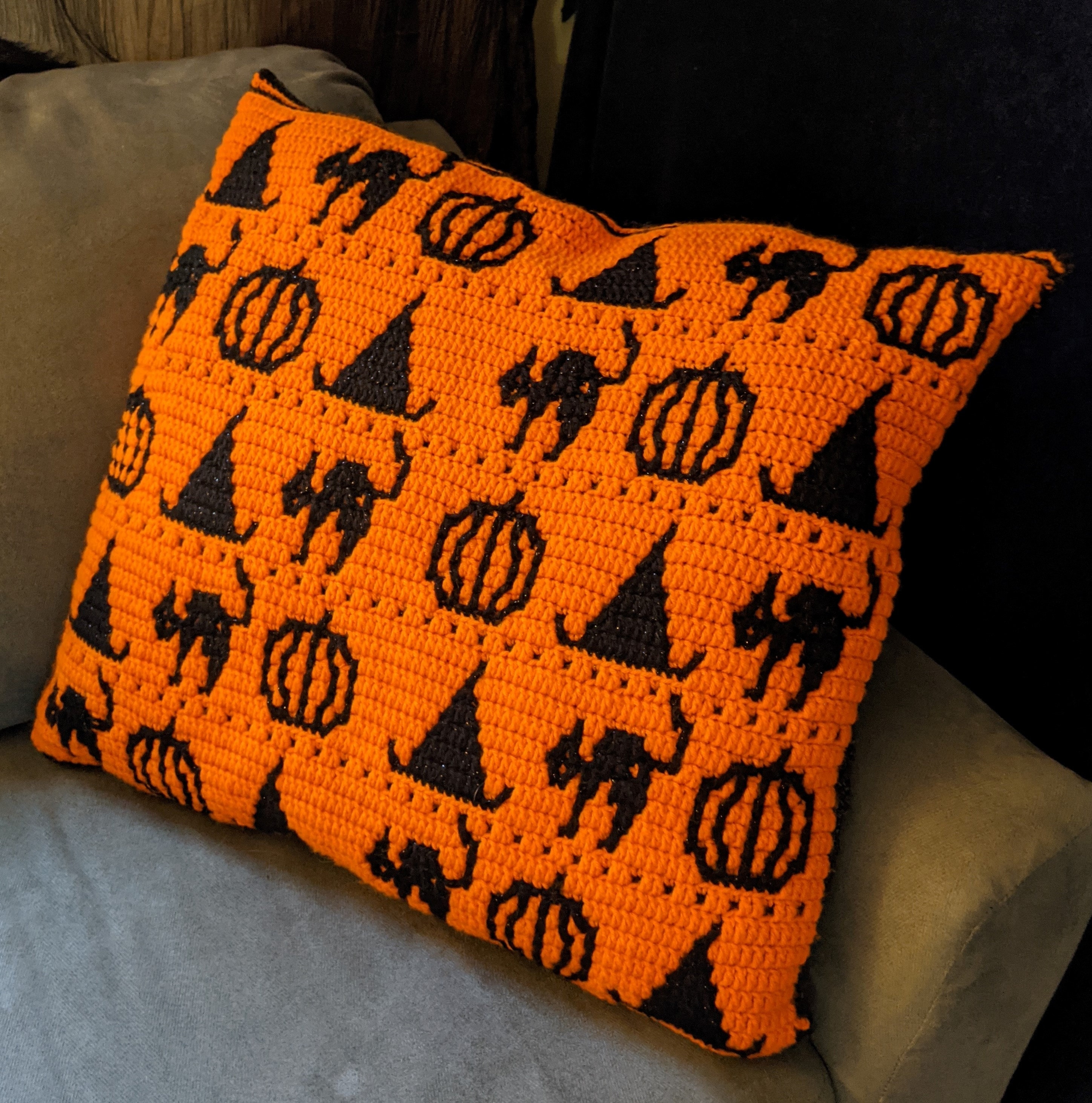 Digital Download Pattern Mosaic Crochet Halloween Icons Etsy
