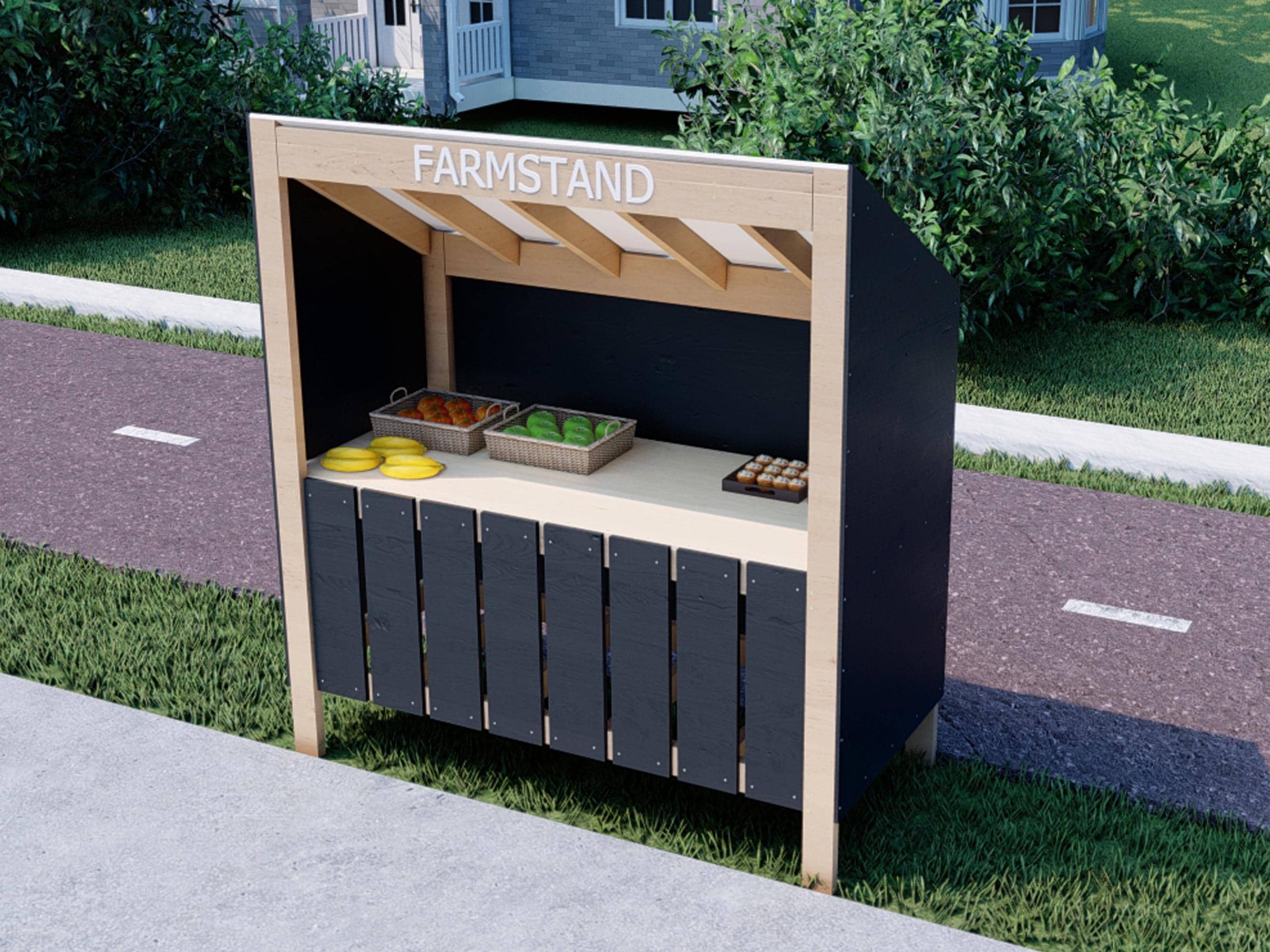 Farm Stand Construction Plan | Build Your Own Roadside Market Stand - PDF Download