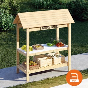 DIY 道路脇の農産物直売所の建設計画 | 農産物直売所 - 野菜、卵、蜂蜜の直売所カート | PDF チュートリアル