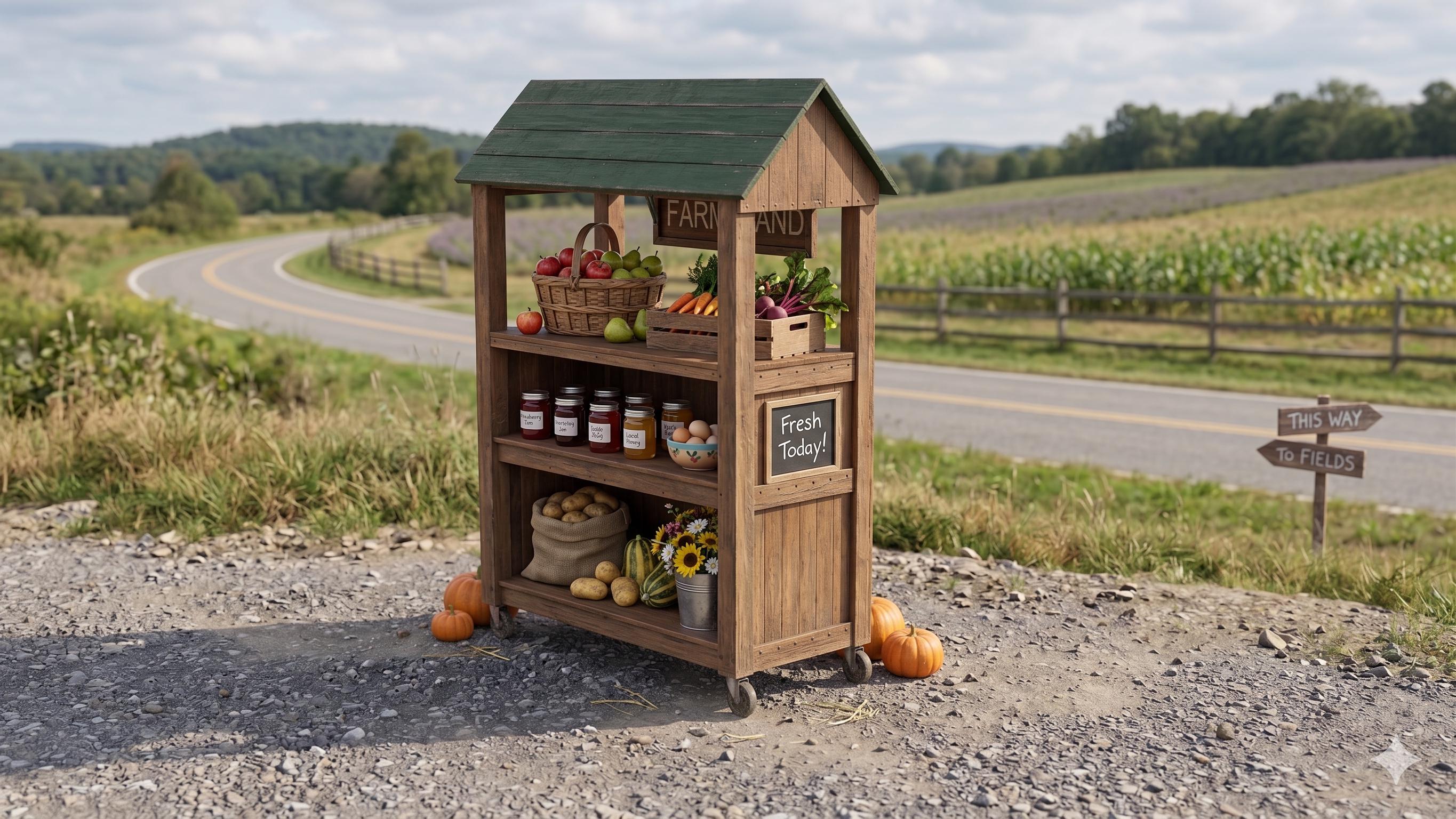 Farmers Market Stand Plans | DIY Roadside Farmstand | Portable