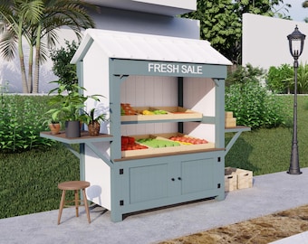 Farm Stand Build Plans | Farmers Market Stand DIY Guide (PDF Download)