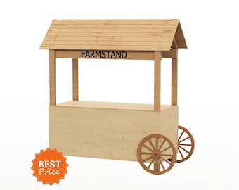 DIY Outdoor Farmstand Plans | Market Stand Cart - Instant Download