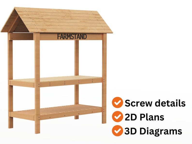 DIY Farm Stand Build Plans: Veggie Market Cart (PDF Tutorial) - Etsy