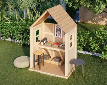 Rustic Wood Farm Stand Plans: DIY Produce Stand (Digital Download)