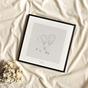 Huwelijkscadeau voor stel - Wenskaart - Ingelijste muurkunst - Helemaal cadeau - Uniek cadeau voor stel - Voorsteldecoratie - Jubileumcadeau