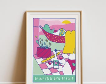 Illustration "IN MAY..." - Female Body Art - Wall Decoration
