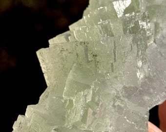 249g Natural Halite Crystal Cluster (Galite) with Atacamite – Poland – Raw Cubic Specimen | Evaporite Crystal | 45p-9