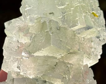 166g Natural Halite Crystal Cluster (Galite) with Atacamite – Poland – Raw Cubic Specimen | Evaporite Crystal | 45p-7
