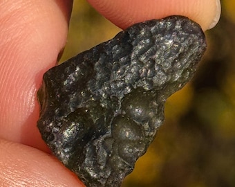 Raw Moldavite Crystal – Authentic Czech Tektite, Spiritual Stone (1.8g) 31p-34