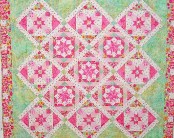 Watermelon Stars Quilt for Sale