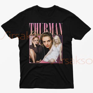 Vintage T-shirt Uma Thurman | Retro jaren 90 eerbetoonshirt | Uma Thurman-fanmerchandise | Klassiek eerbetoonshirt | Exclusief Uma Thurman-cadeau