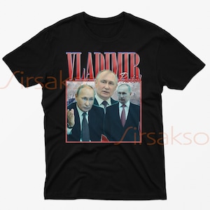 Vladimir Putin Vintage Tee | Retro 90s Tribute Shirt | Vladimir Putin Fan Merch | Classic Homage Shirt | Exclusive Vladimir Putin Gift