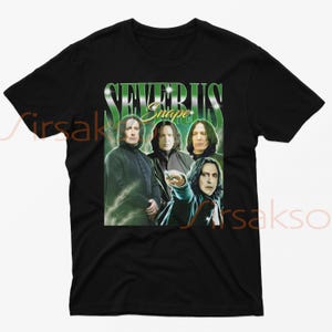 Camiseta vintage Severus Snape | Camiseta tributo retrô dos anos 90 | Produtos de fãs de Severus Snape | Camiseta clássica em homenagem | Presente exclusivo de Severus Snape