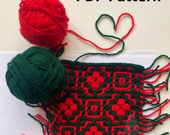 Floor Tiles Mosaic Crochet Pattern: Geometric Overlay Crochet PDF
