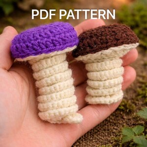 Patrón PDF de hongo antiestrés / Juguete sensorial de crochet para autismo, TDAH y ansiedad / Llavero DIY y juguete antiestrés antiestrés