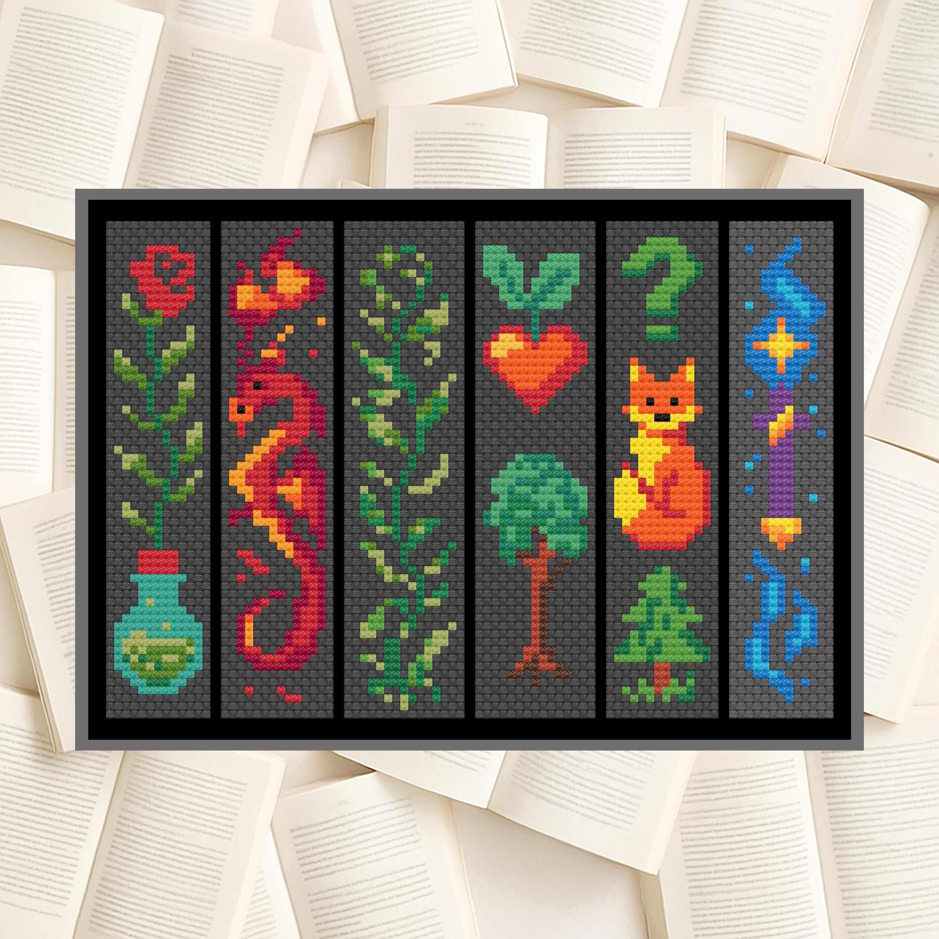 Fantasy Bookmarks Cross Stitch Pattern PDF + OXS | 6 Magic World ...