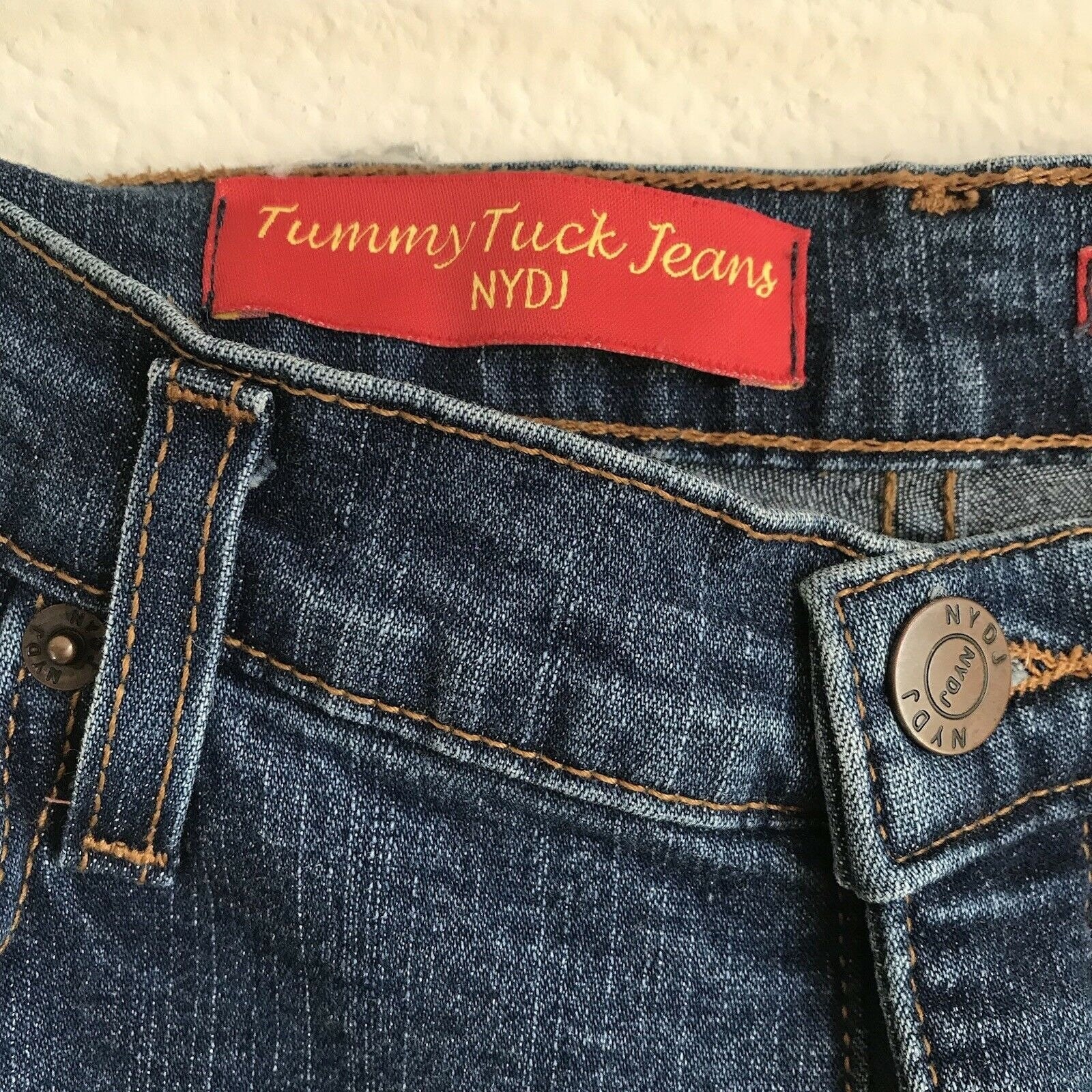 Vintage NYDJ Tummy Tuck Cropped Mom Jeans High Waist Stretch Size 8 Made  USA 