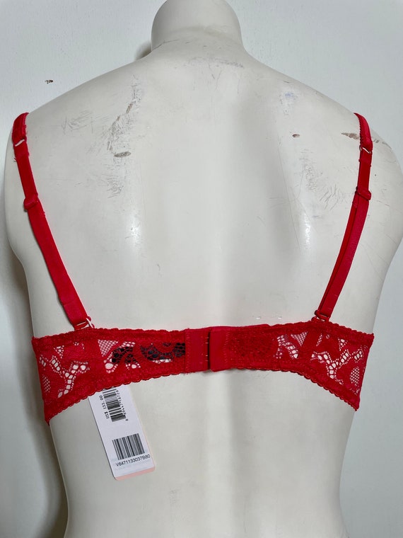 Buy Red Rhinestone Embellished Push-up Bra 32D, 34C or 36B Online