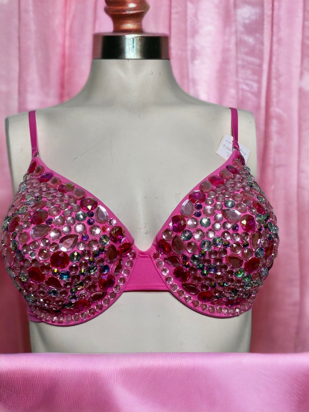 Y2K PINK LACE BALCONETTE BRA - (32DD/34D/30F + 38C/40B/36D)