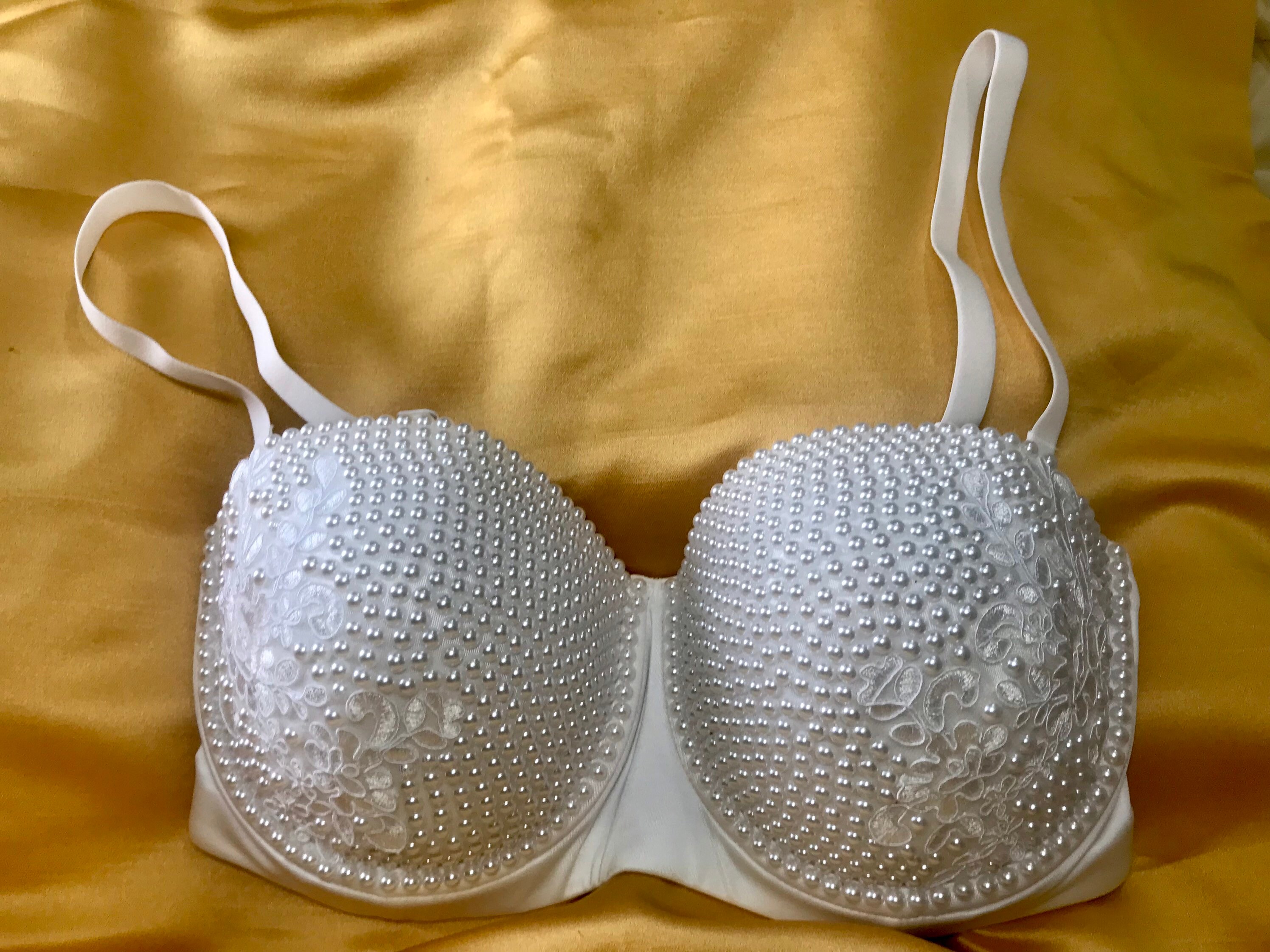 White beaded bra Clearance