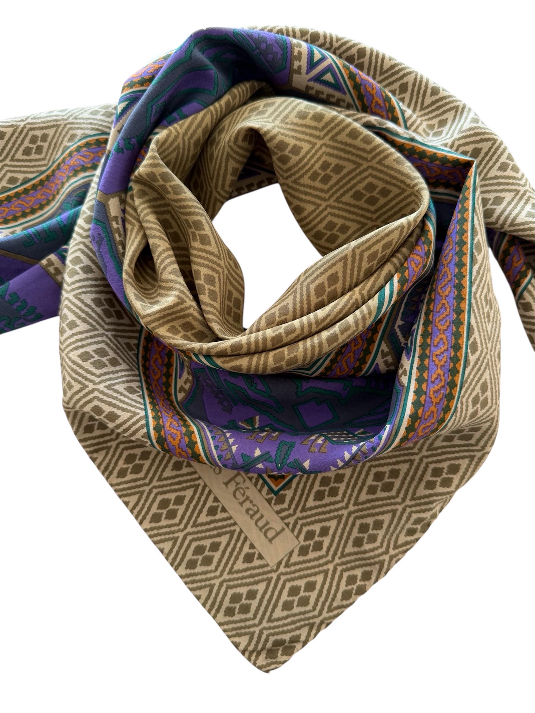 Foulard En Soie Louis Feraud - Multicouleur - Occasion