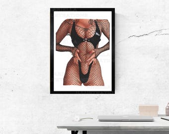 Nets - Art Illustration Print NSFW #5 - Unframed