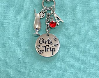 Girls Trip Charm, Girls Trip Keychain, Girls Trip Bag Charm, Travel Charm, Friend Gift, Friend Charm, Girls Trip Favor, Girls Weekend, Trip