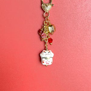 Lucky Cat Purse Charm, Lucky Cat Gift, Cat Charm, Cat Gift, Lucky Cat Zipper Pull, Lucky Cat Charm, Purse Charm, Asian Cat Charm, Bag Charm