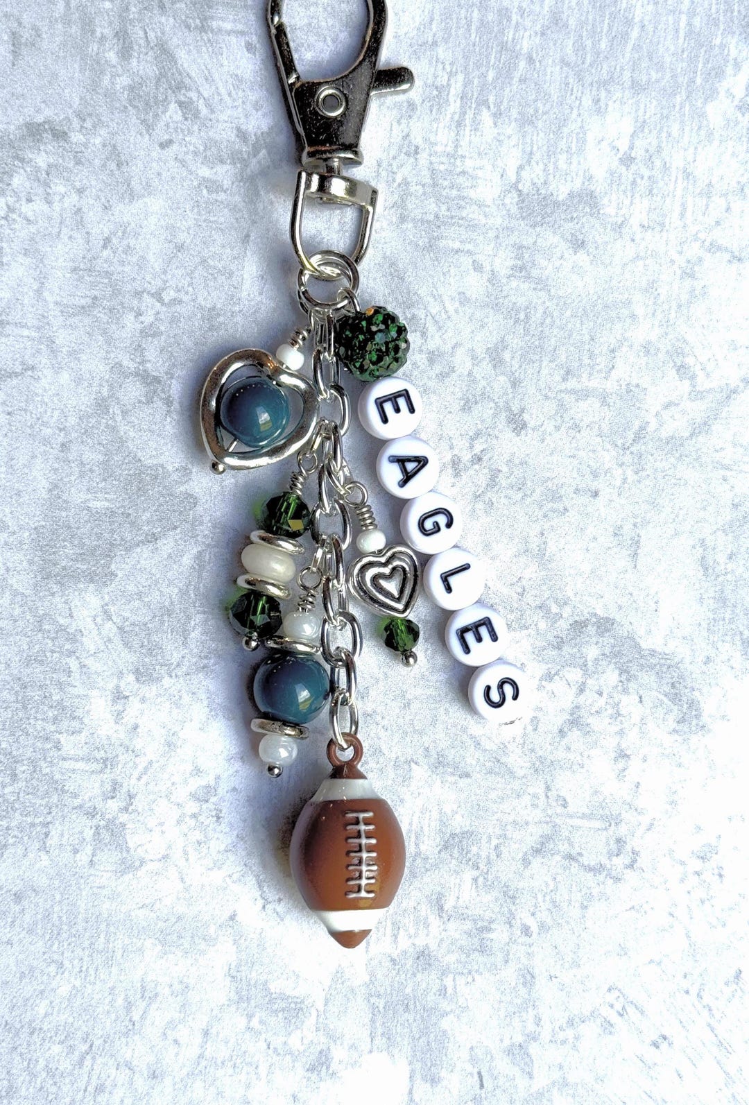 Eagles Beaded Purse Charm: NFL Football Fan Gift. Philadelphia Eagles ...