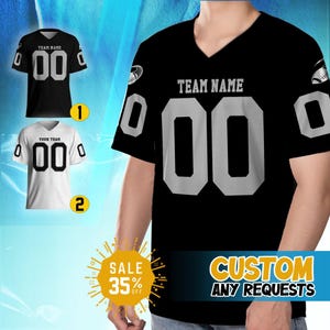 Personalized Sports Fan Gear, Custom Team Raider Football Jersey Collection, Game Day American Football Fans, Gift for Him