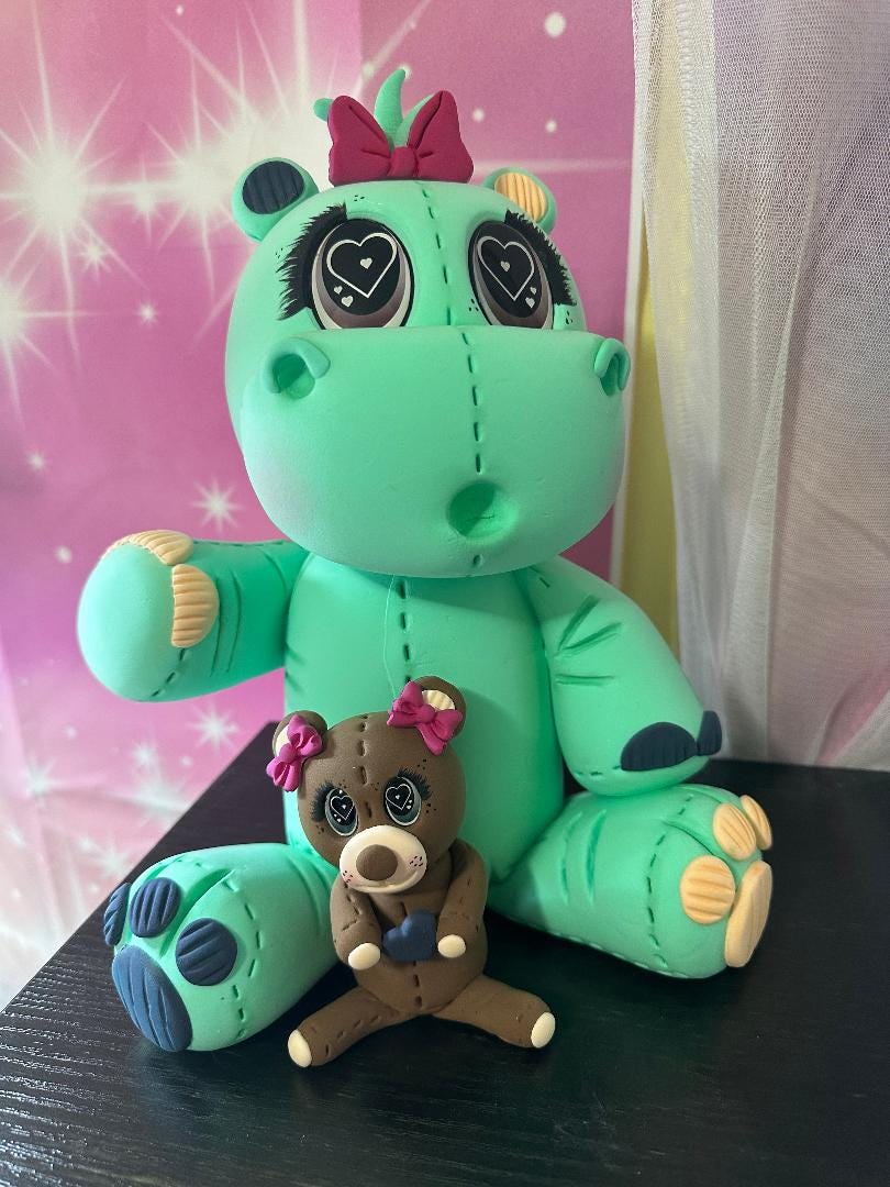 Baby Stuffed Hippo Fake Bake Baby Hippo With Baby Bear